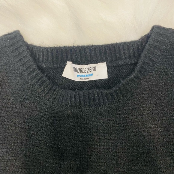 Double Zero ,Charcoal Crewneck Sweater - Picture 3 of 3